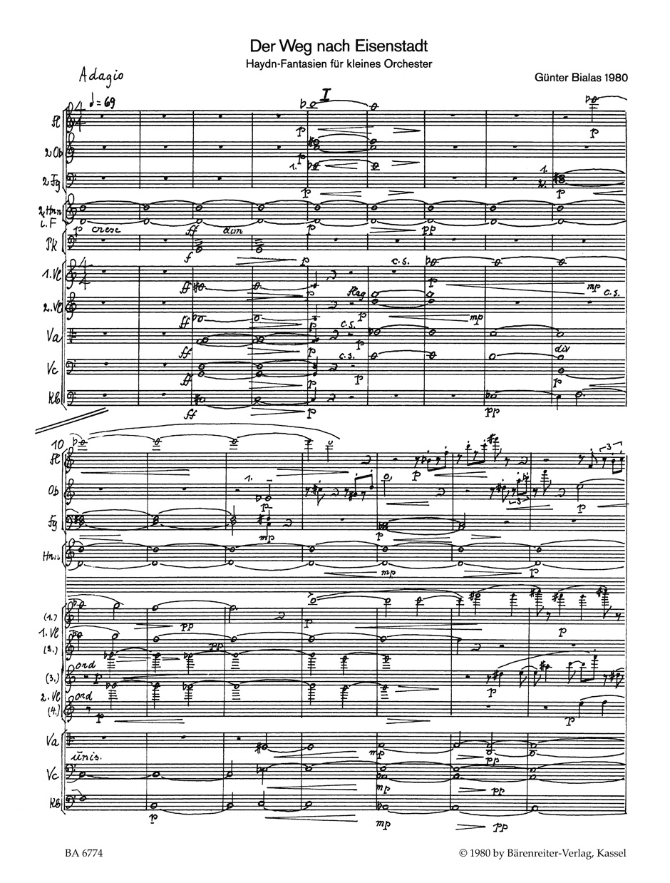 Other Cover Image Der Weg nach Eisenstadt für kleines Orchester (1980)