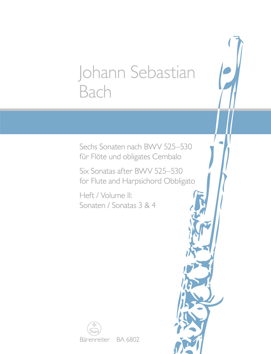 Front Cover Image Sechs Sonaten nach BWV 525-530 für Flöte und obligates Cembalo