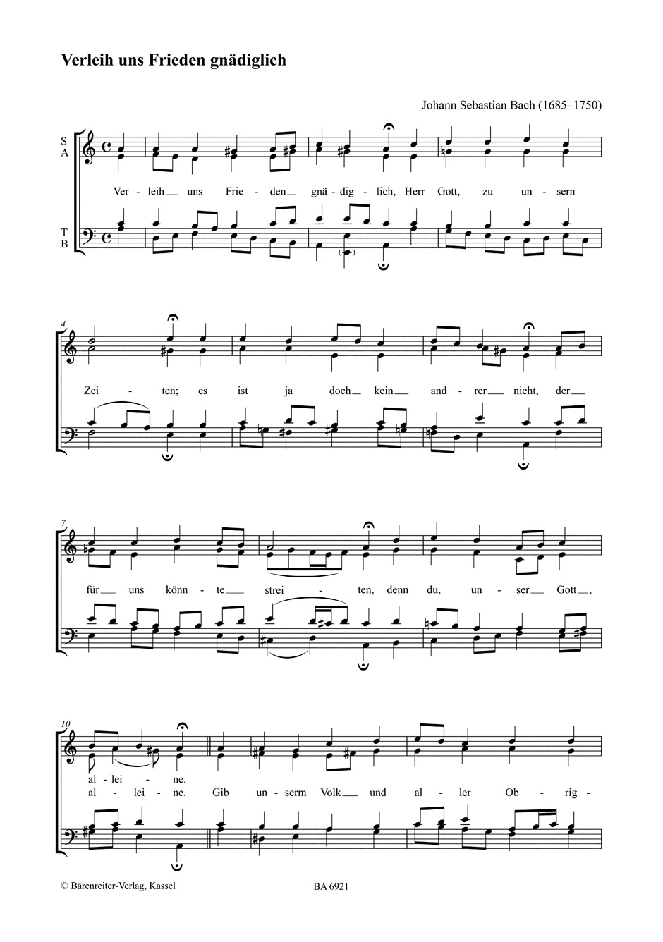 Other Cover Image Verleih uns Frieden / Da pacem, Domine