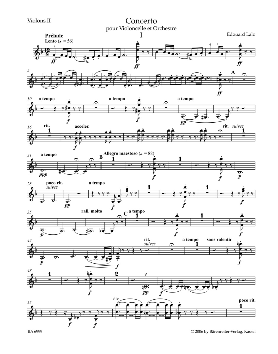 Front Cover Image Konzert für Violoncello und Orchester d-Moll