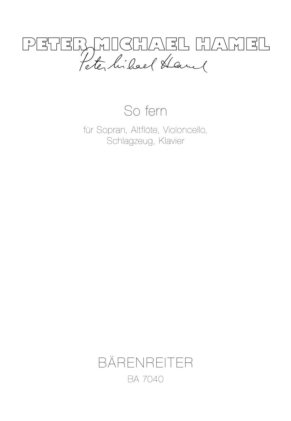 Front Cover Image So fern (1985)
