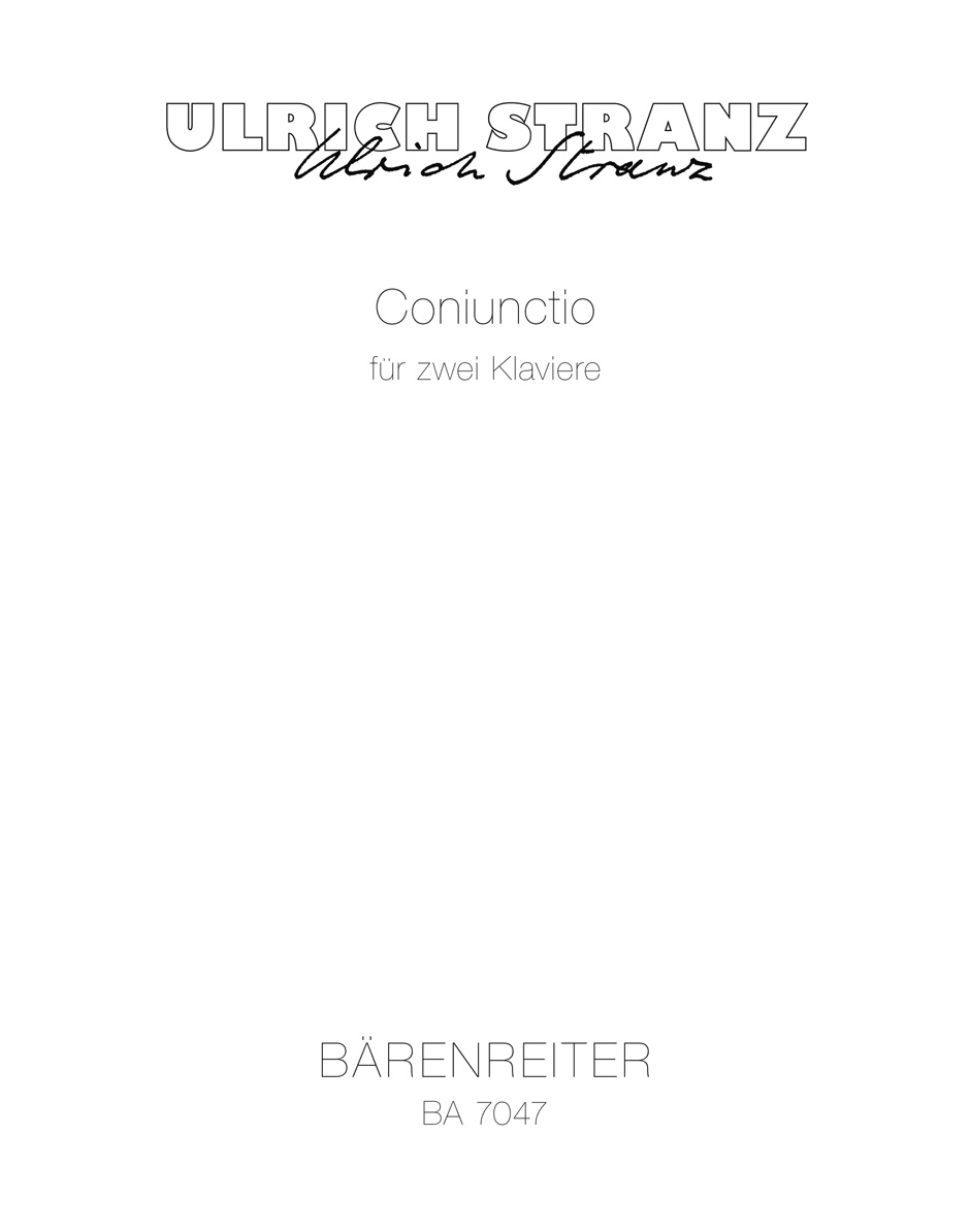 Front Cover Image Coniunctio für zwei Klaviere (1991)