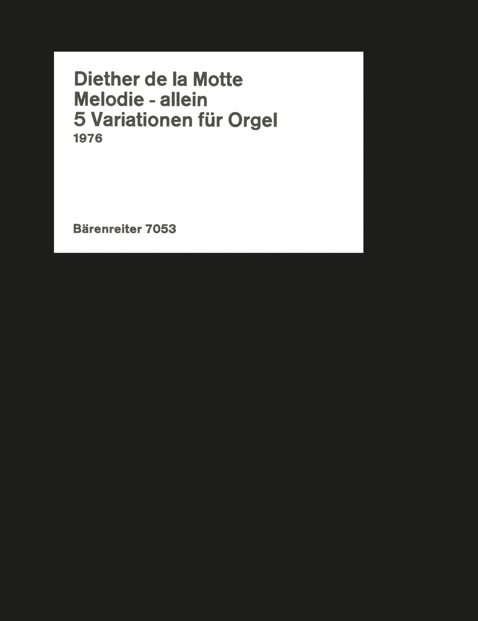 Other Cover Image Melodie allein (1976)
