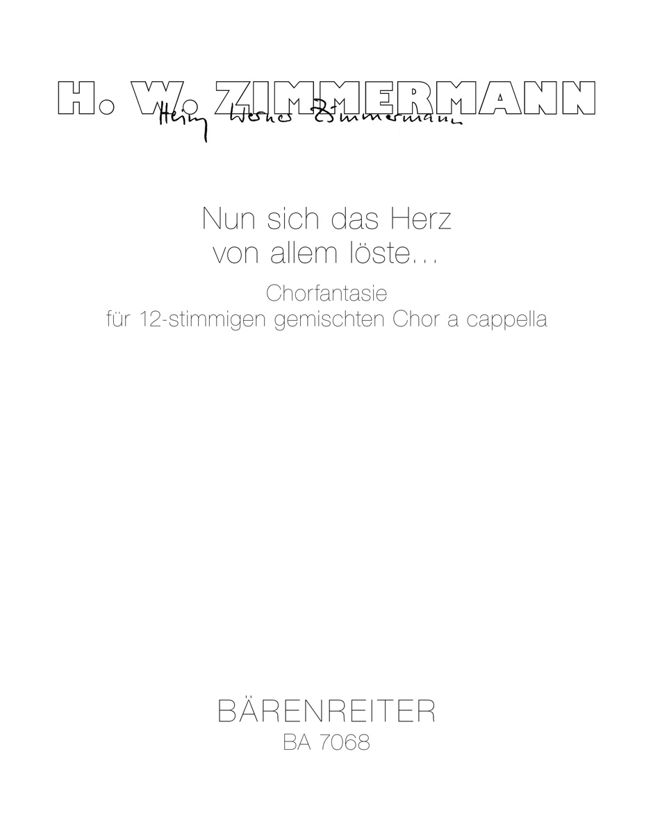 Front Cover Image Nun sich das Herz von allem löste... (1980)