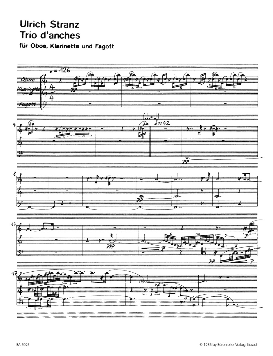 Other Cover Image Trio d'anches für Oboe, Klarinette und Fagott (1979/1980)
