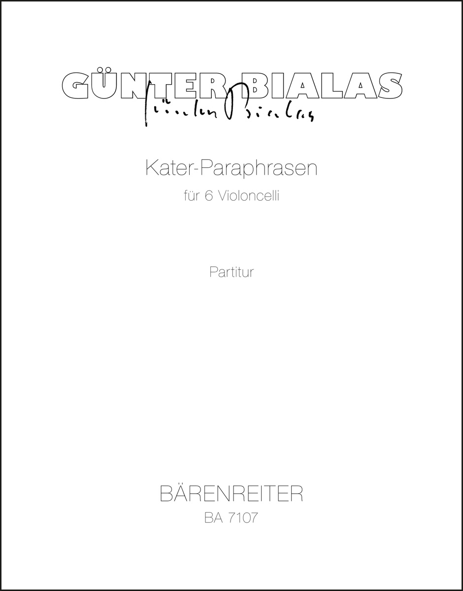 Other Cover Image Kater-Paraphrasen für 6 Violoncelli (1978)