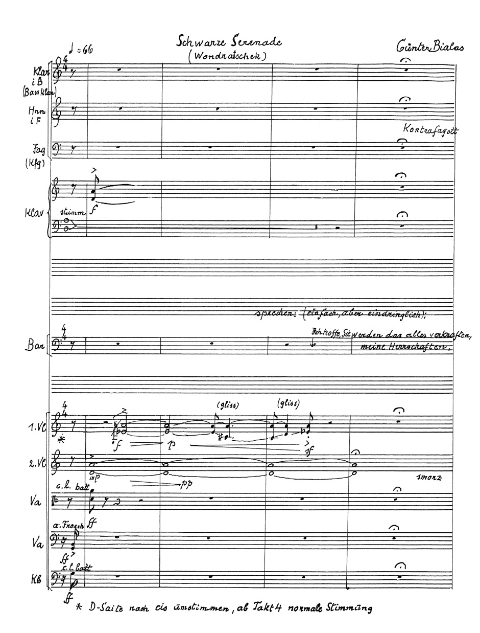 Other Cover Image Schwarze Serenade für Bariton und 9 Instrumente (1989)