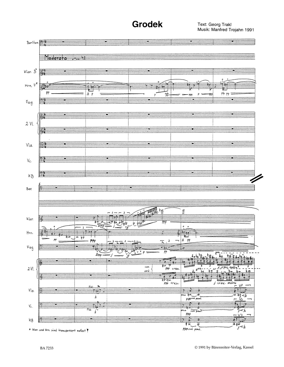 Other Cover Image Grodek für Bariton und acht Instrumente (1991)
