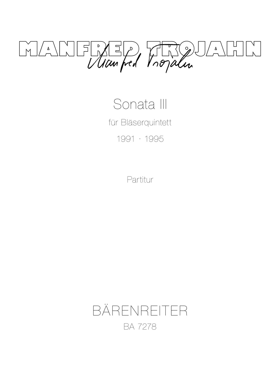 Front Cover Image Sonata III für Bläserquintett (1991)