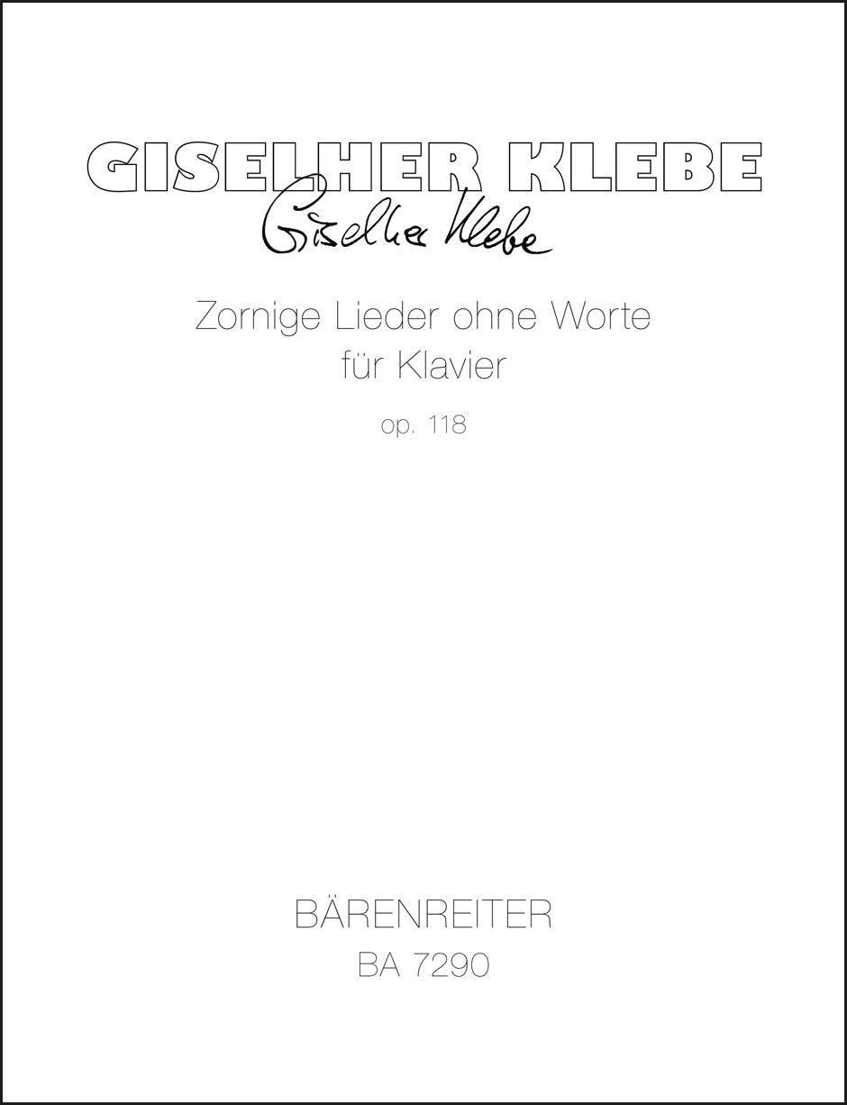 Other Cover Image Zornige Lieder ohne Worte für Klavier op. 118 (1994)