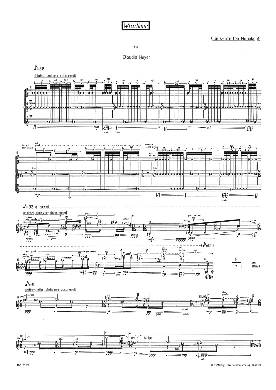 Other Cover Image Wladimir für Violine (1993)