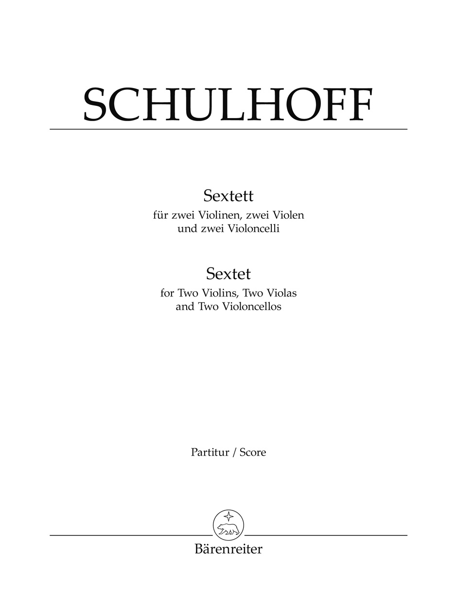 Front Cover Image Sextett zwei Violinen, zwei Violen und zwei Violoncelli (1924)