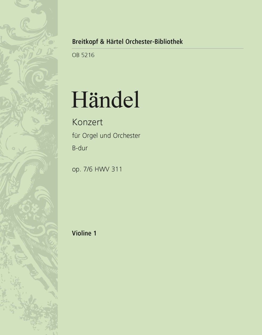Front Cover Image Konzert für Orgel und Orchester Nr. 6 B-Dur op. 7/6 HWV311