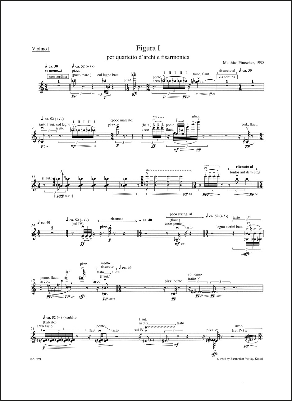 Front Cover Image Figura I per quartetto d'archi e fisarmonica (1998)