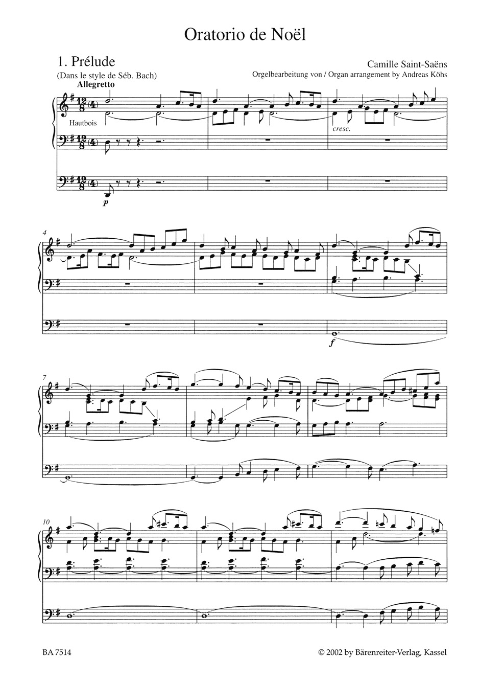 Other Cover Image Weihnachtsoratorium op. 12
