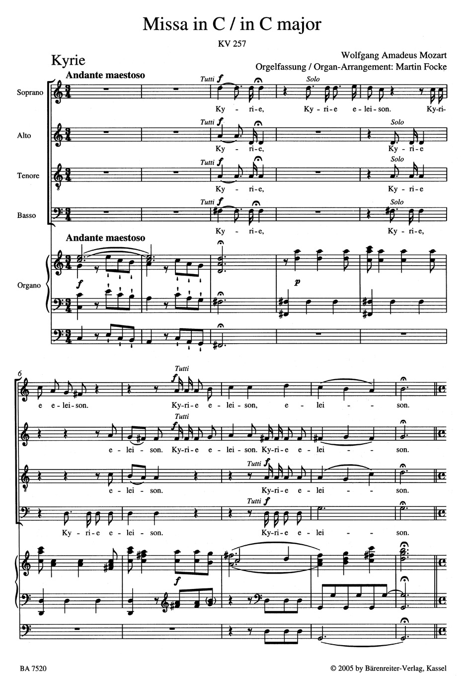 Other Cover Image Missa C-Dur KV 257 "Credomesse"