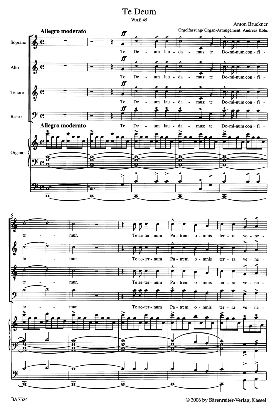 Other Cover Image Te Deum WAB 45