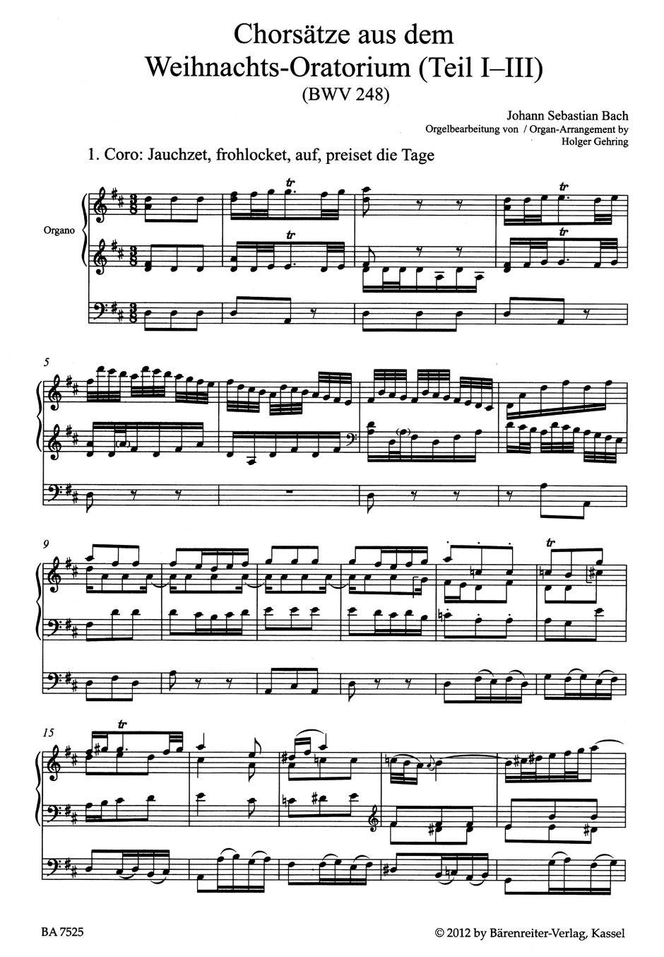 Other Cover Image Chorsätze aus dem Weihnachts-Oratorium Teil I-III