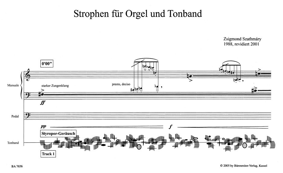 Other Cover Image Strophen für Orgel und Tonband (1988/2001)