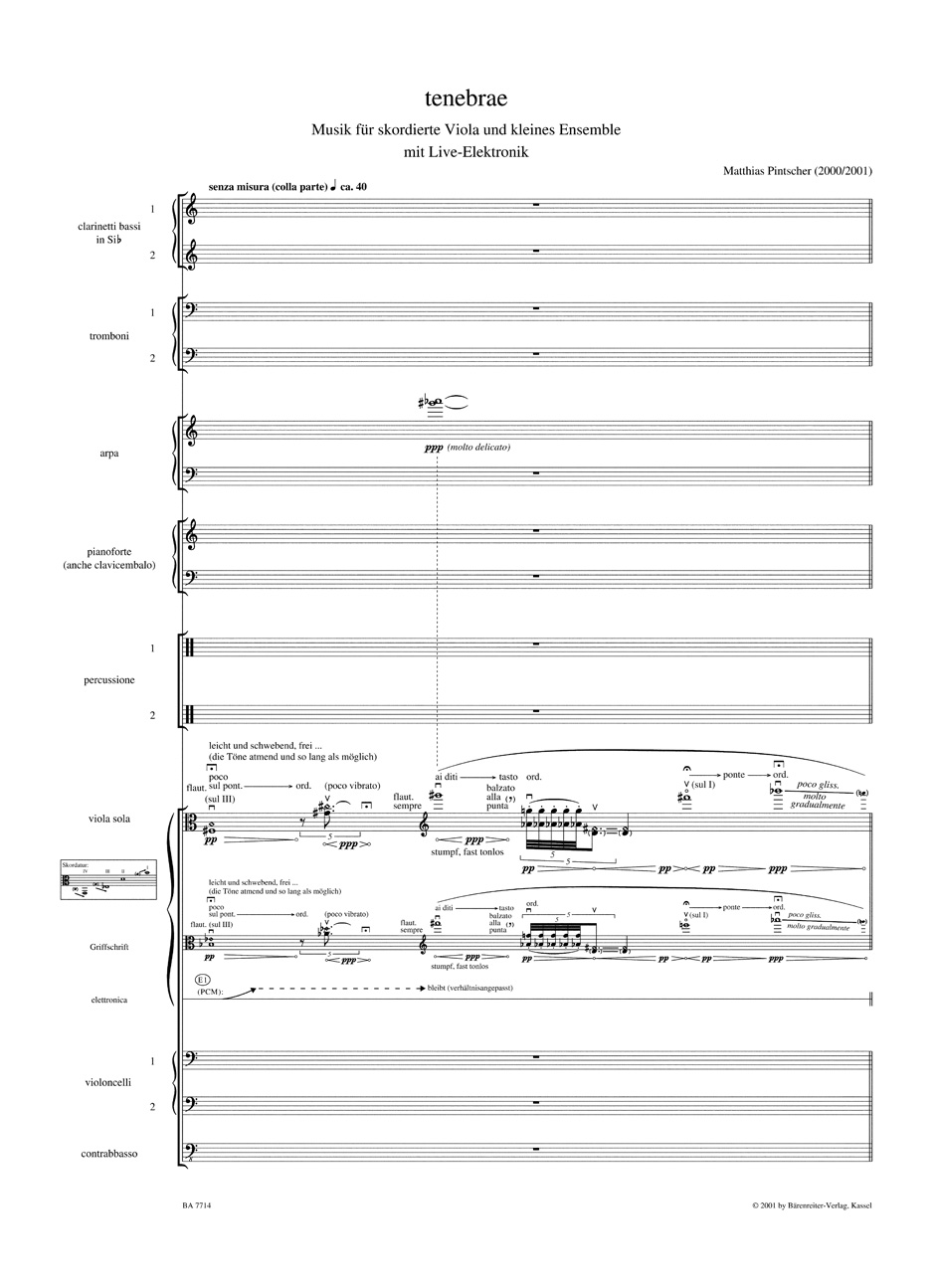 Other Cover Image Tenebrae für skordierte Viola und kleines Ensemble mit Live-Elektronik (2000/2001)
