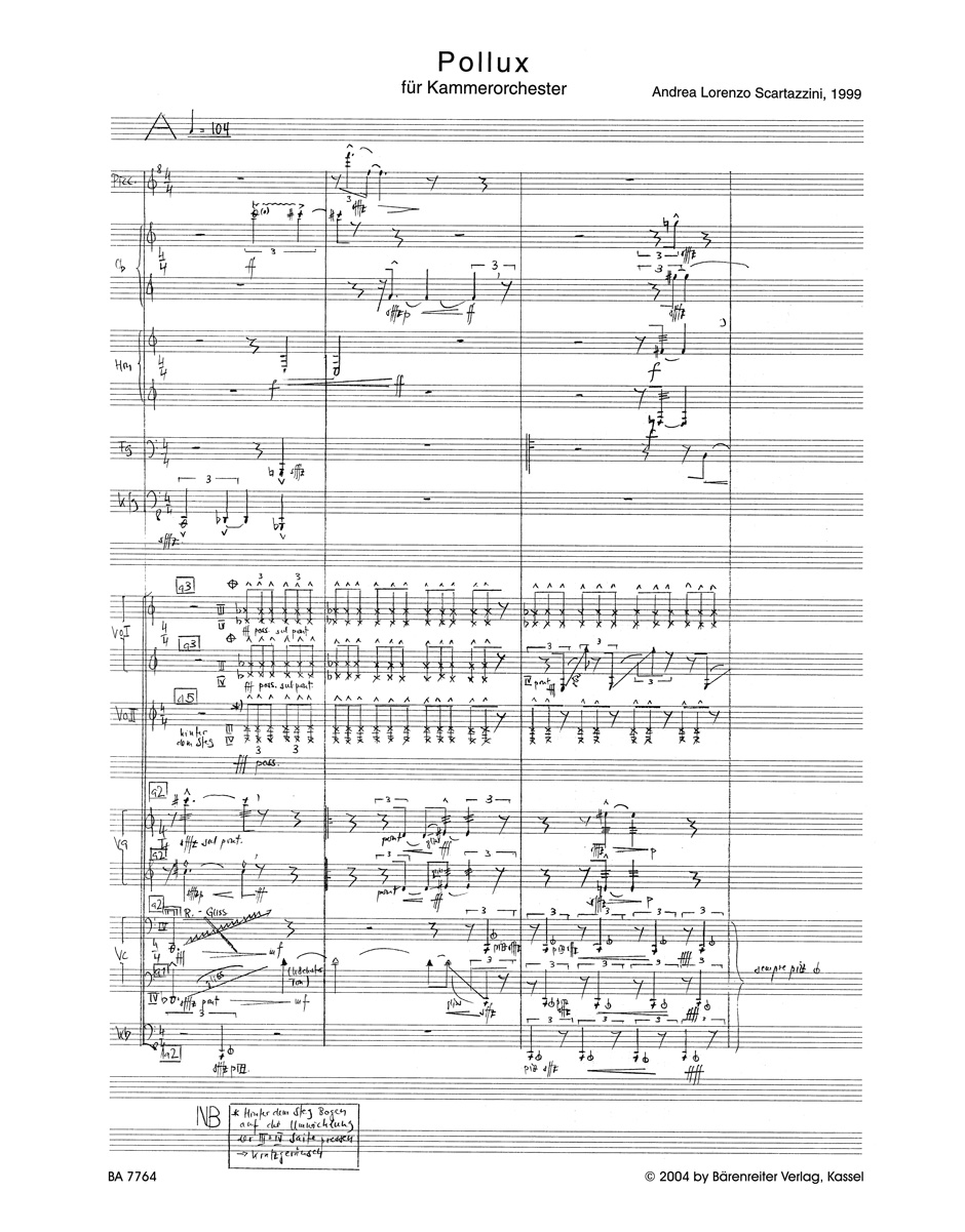 Other Cover Image Pollux für Kammerorchester (1999)