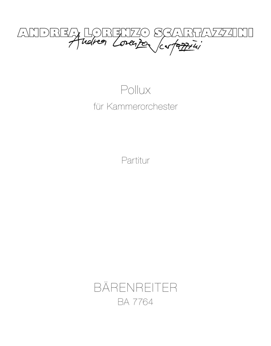 Front Cover Image Pollux für Kammerorchester (1999)