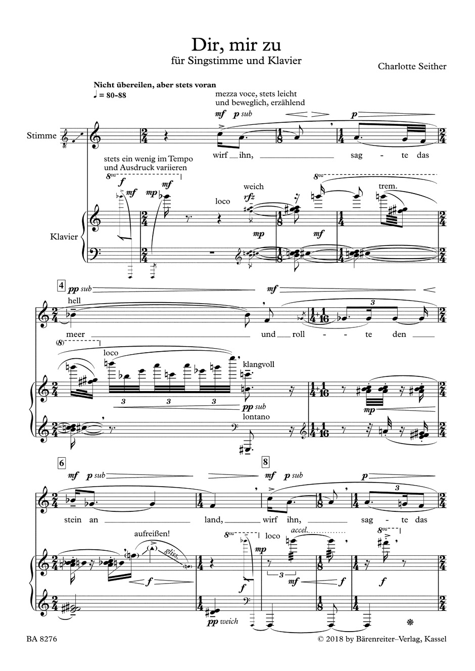 Other Cover Image Dir, mir zu für Singstimme und Klavier (2001)