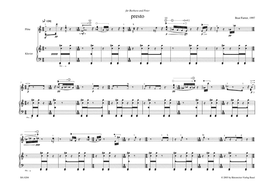 Other Cover Image presto für Flöte und Klavier (1998)