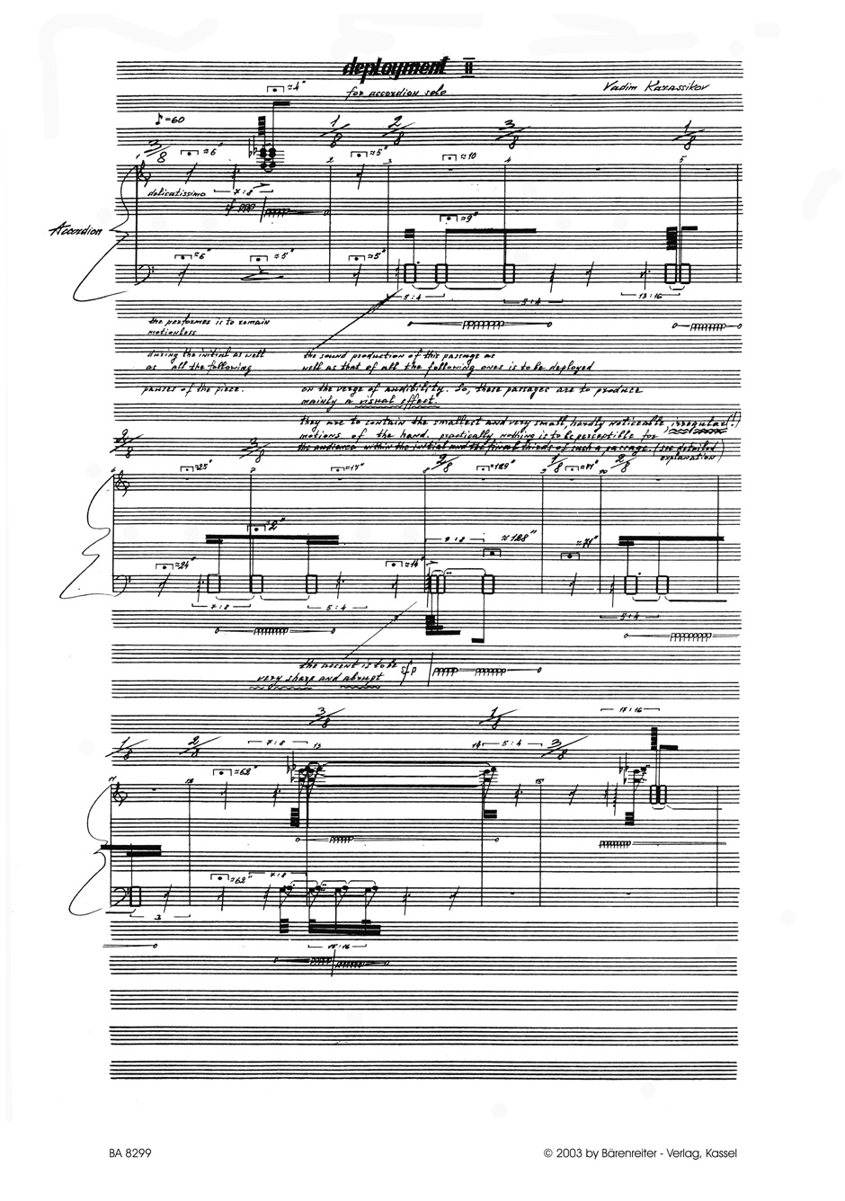 Other Cover Image Deployment für Frauenstimme, Akkordeon Solo, Alt-Saxophon Solo, Posaune Solo (1998–2002)