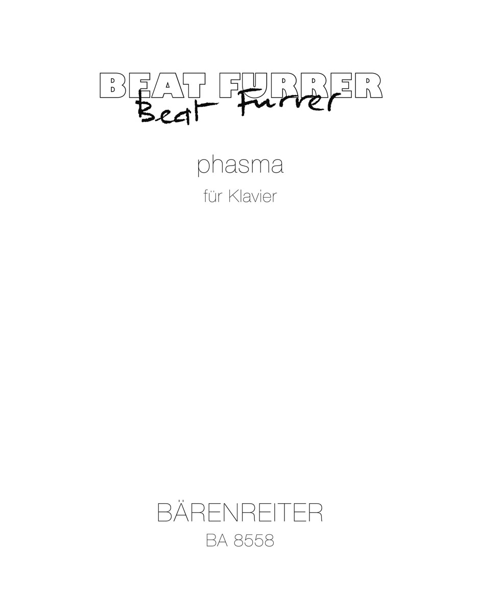 Front Cover Image Phasma für Klavier (2002)