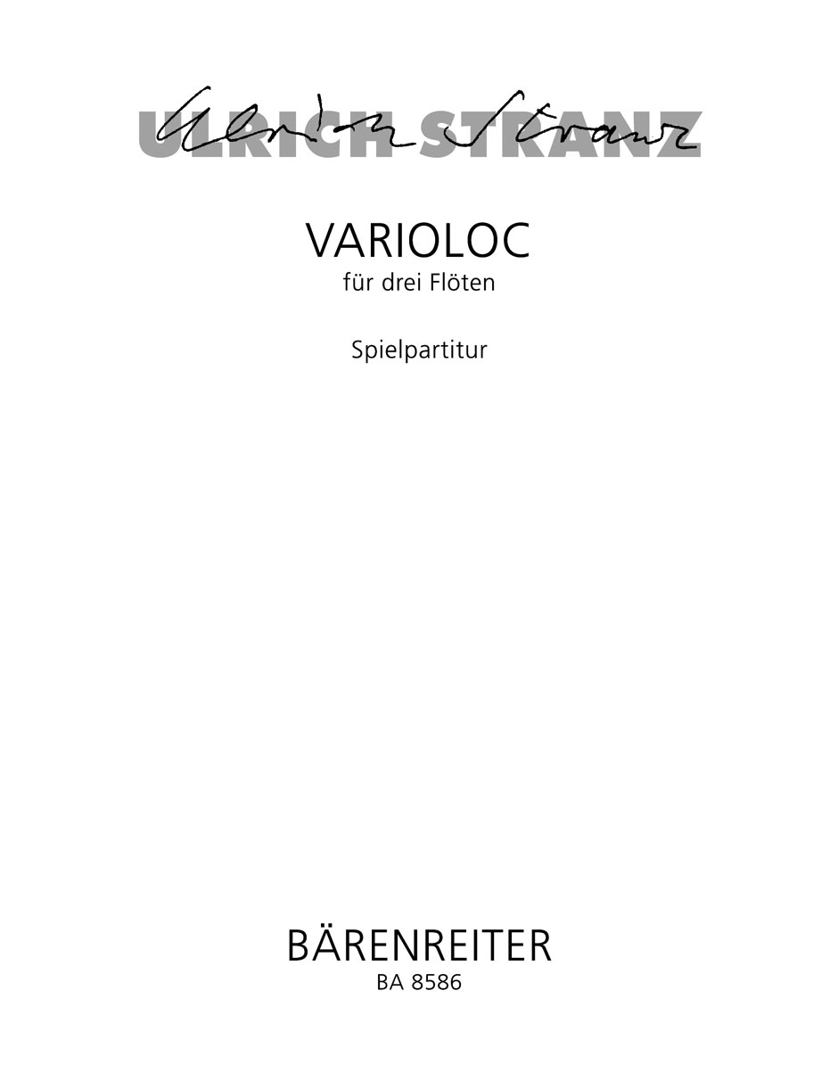 Front Cover Image Varioloc für drei Flöten (1968)