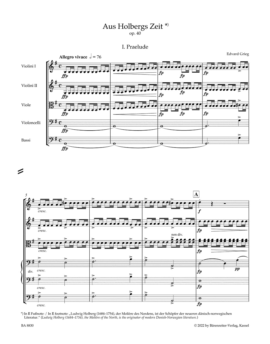 Other Cover Image Aus Holbergs Zeit für Streichorchester op. 40