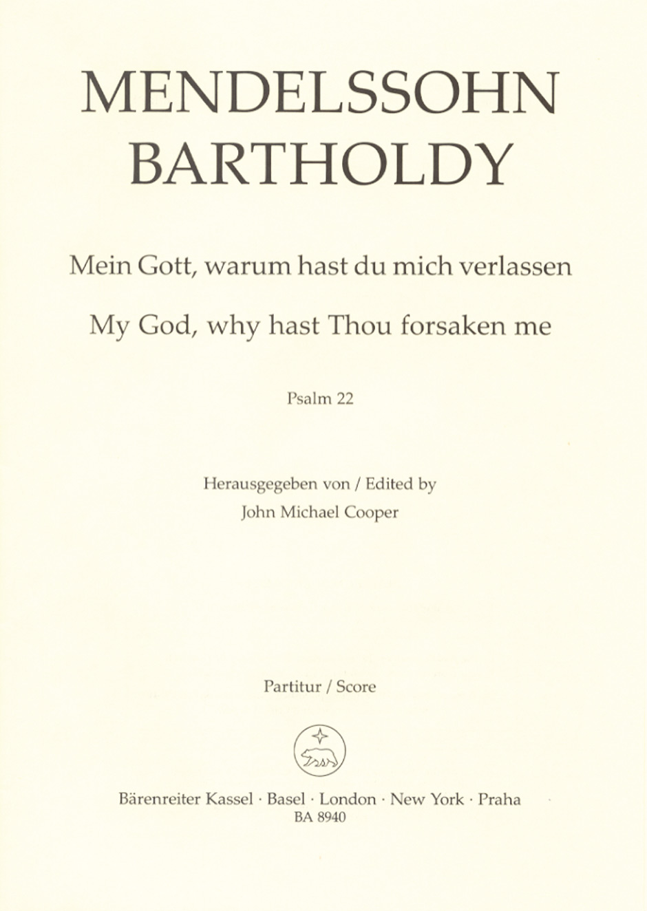 Front Cover Image Mein Gott, warum hast du mich verlassen