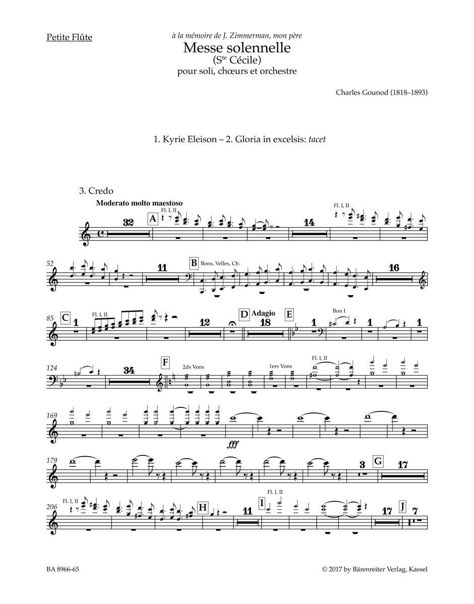 Front Cover Image Messe solennelle (Ste Cécile) für Soli, Chor und Orchester