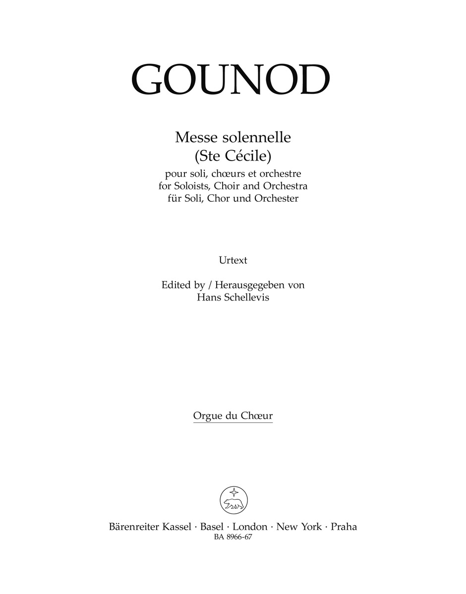 Front Cover Image Messe solennelle (Ste Cécile) für Soli, Chor und Orchester