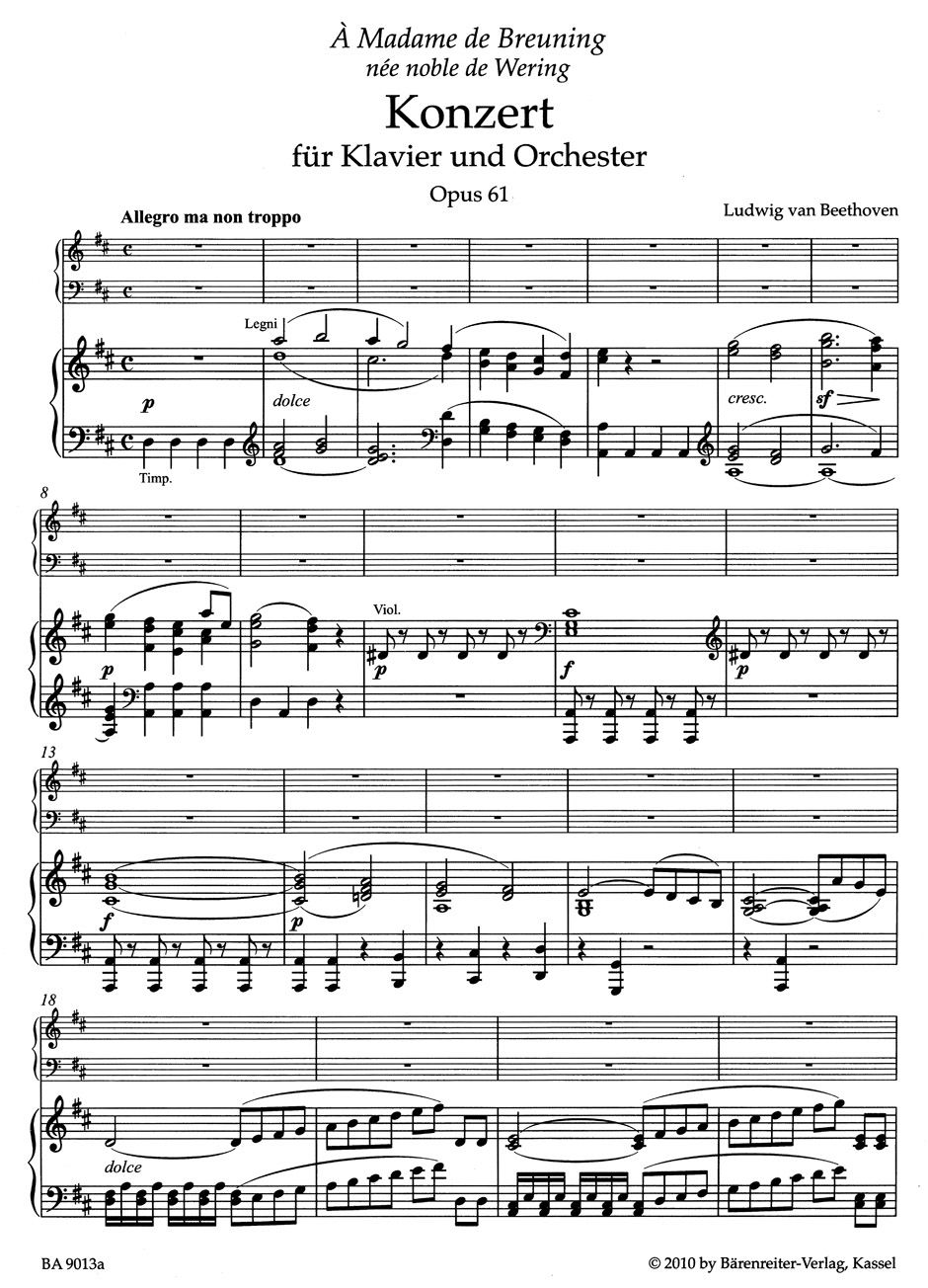 Other Cover Image Konzert für Klavier und Orchester D-Dur op. 61