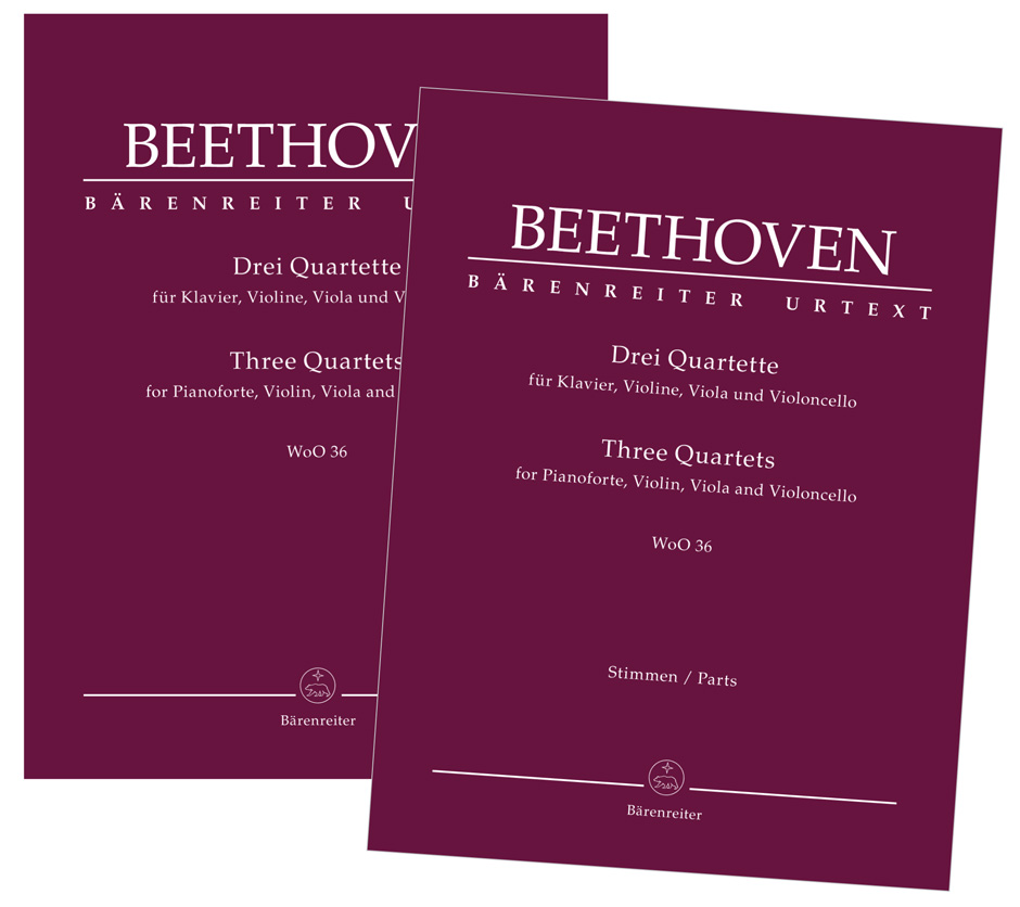 Front Cover Image Drei Quartette für Klavier, Violine, Viola und Violoncello WoO 36