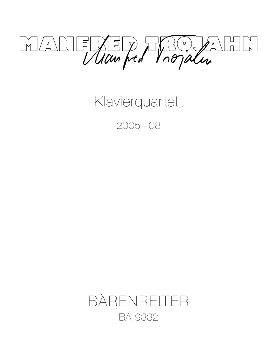Front Cover Image Klavierquartett (2005–2008)