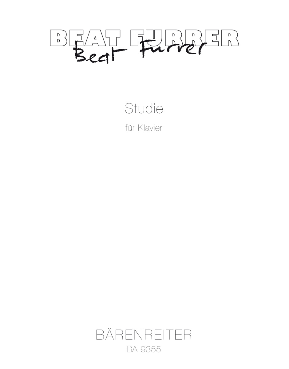 Front Cover Image Studie für Klavier (2011)
