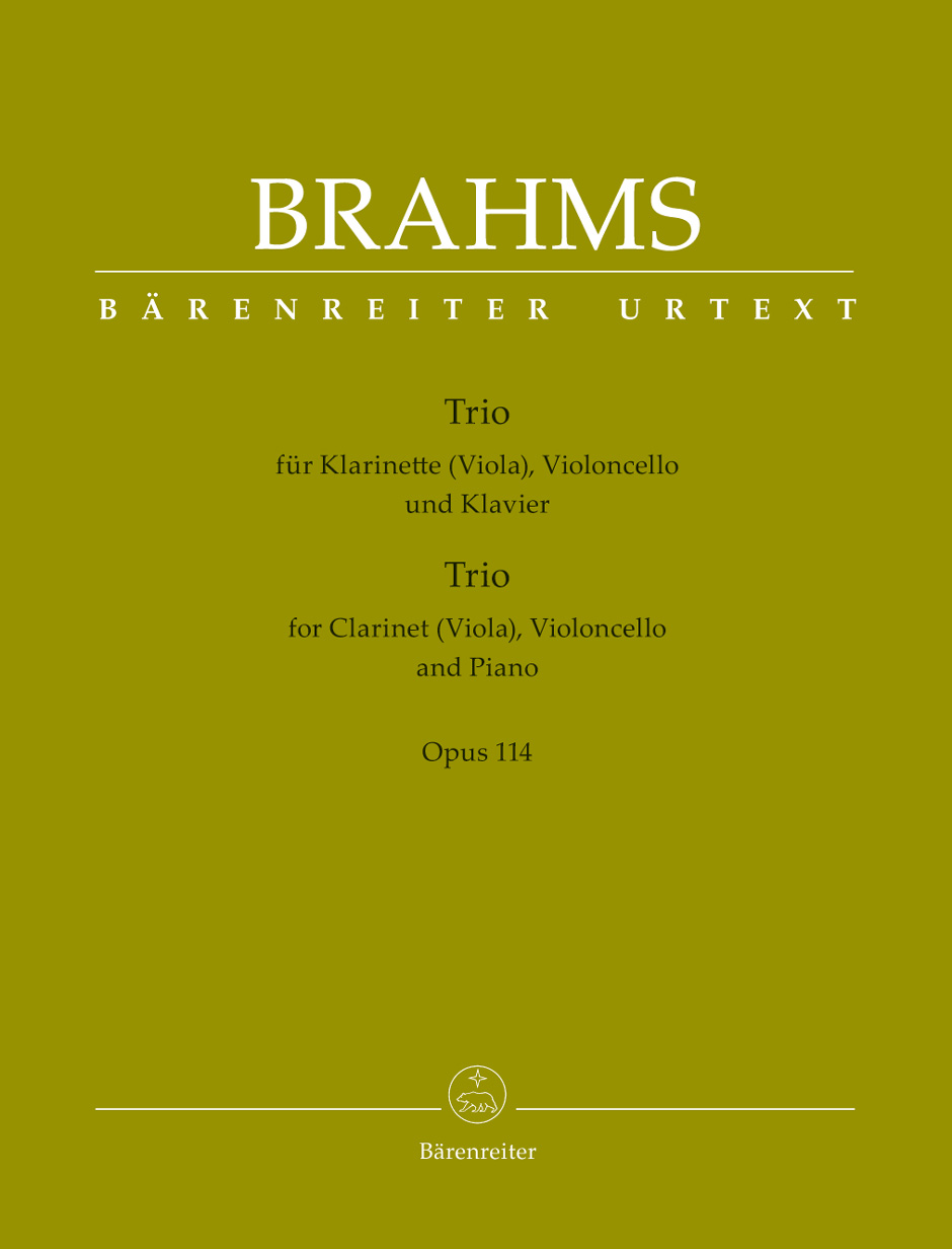 Front Cover Image Trio für Klarinette (Viola), Violoncello und Klavier op. 114