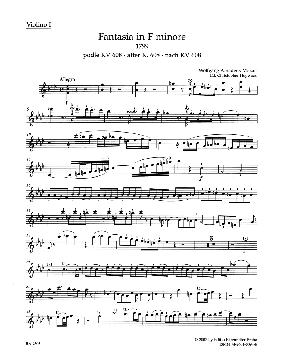 Other Cover Image Fantasia für Streicher f-Moll (1799)