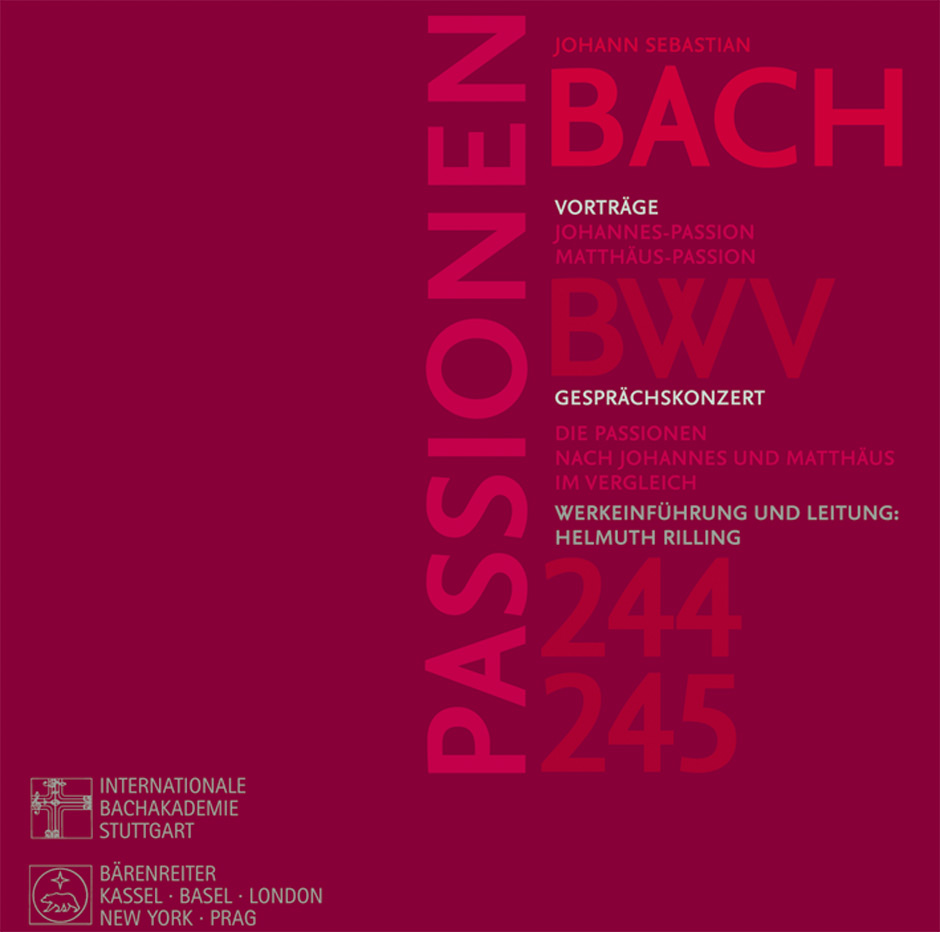 Front Cover Image Bach, Johann Sebastian. Passionen nach Johannes und Matthäus, BWV 244, BWV 245