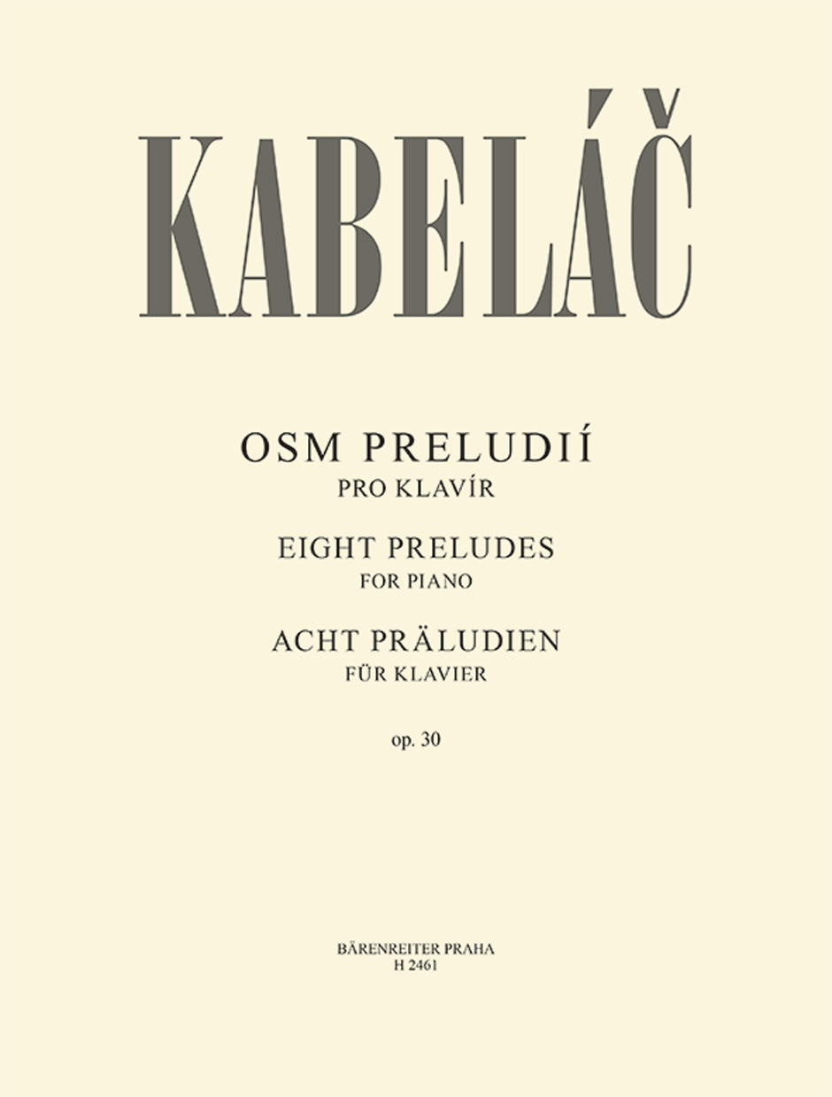 Front Cover Image Eight Preludes for piano