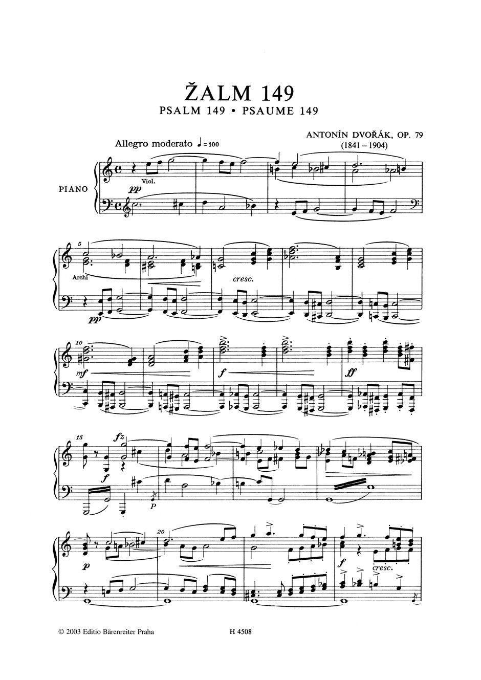 Other Cover Image Psalm 149 op. 79