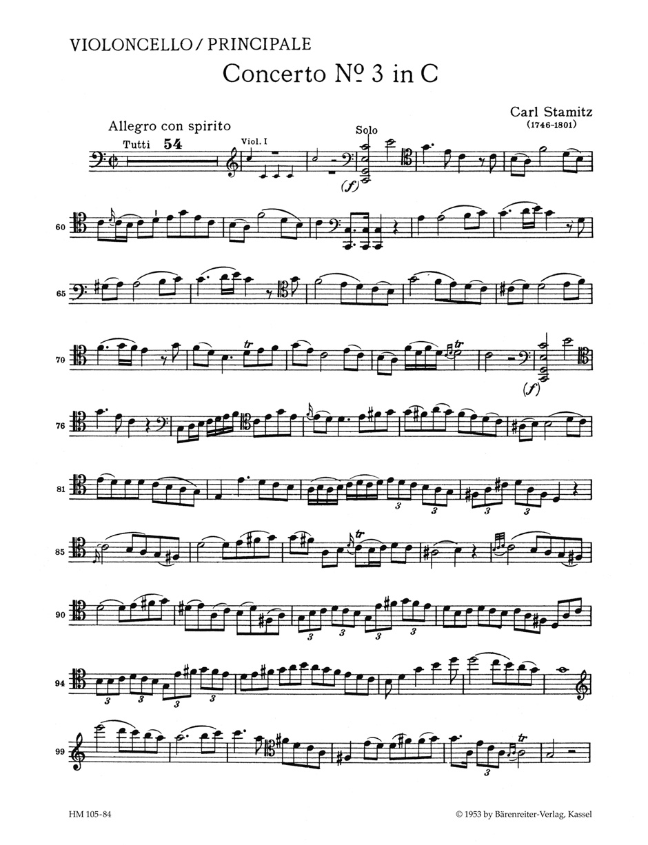 Front Cover Image Konzert für Violoncello und Orchester Nr. 3 C-Dur