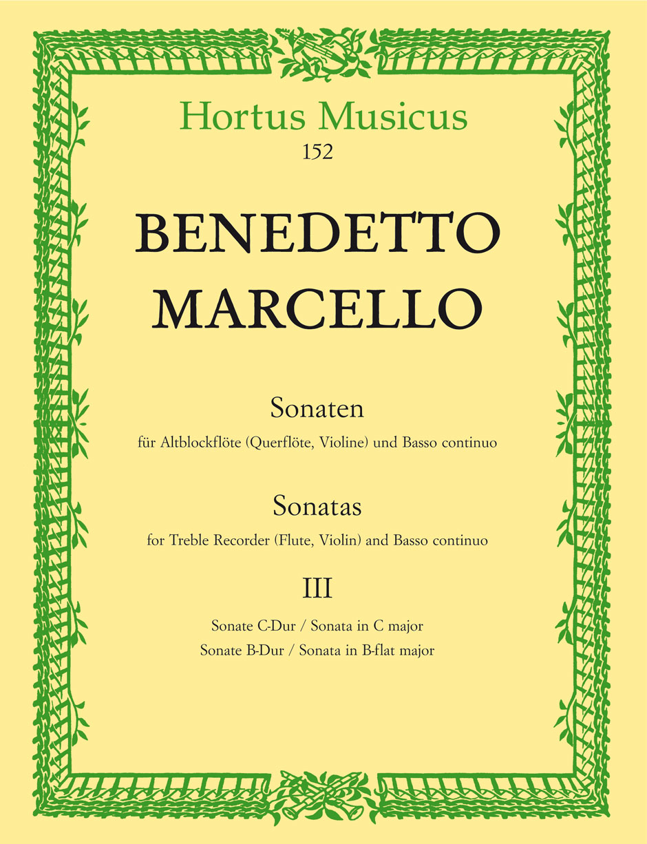 Front Cover Image Sonaten für Altblockflöte (Querflöte, Violine) und Basso continuo