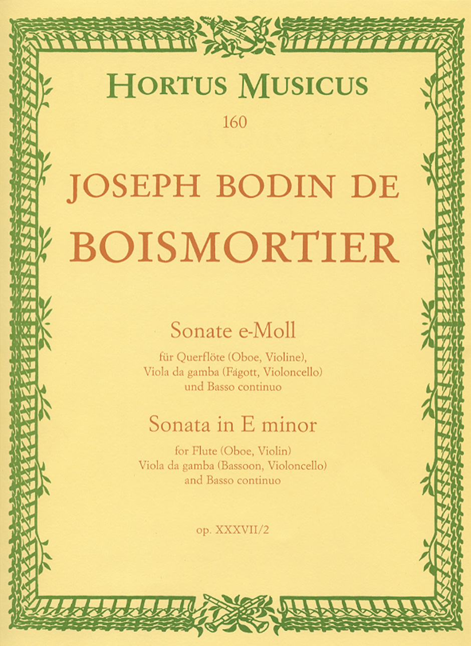 Front Cover Image Sonate für Flöte (Oboe, Violine), Viola da gamba (Fagott, Violoncello) und Basso continuo e-Moll op. 37/2