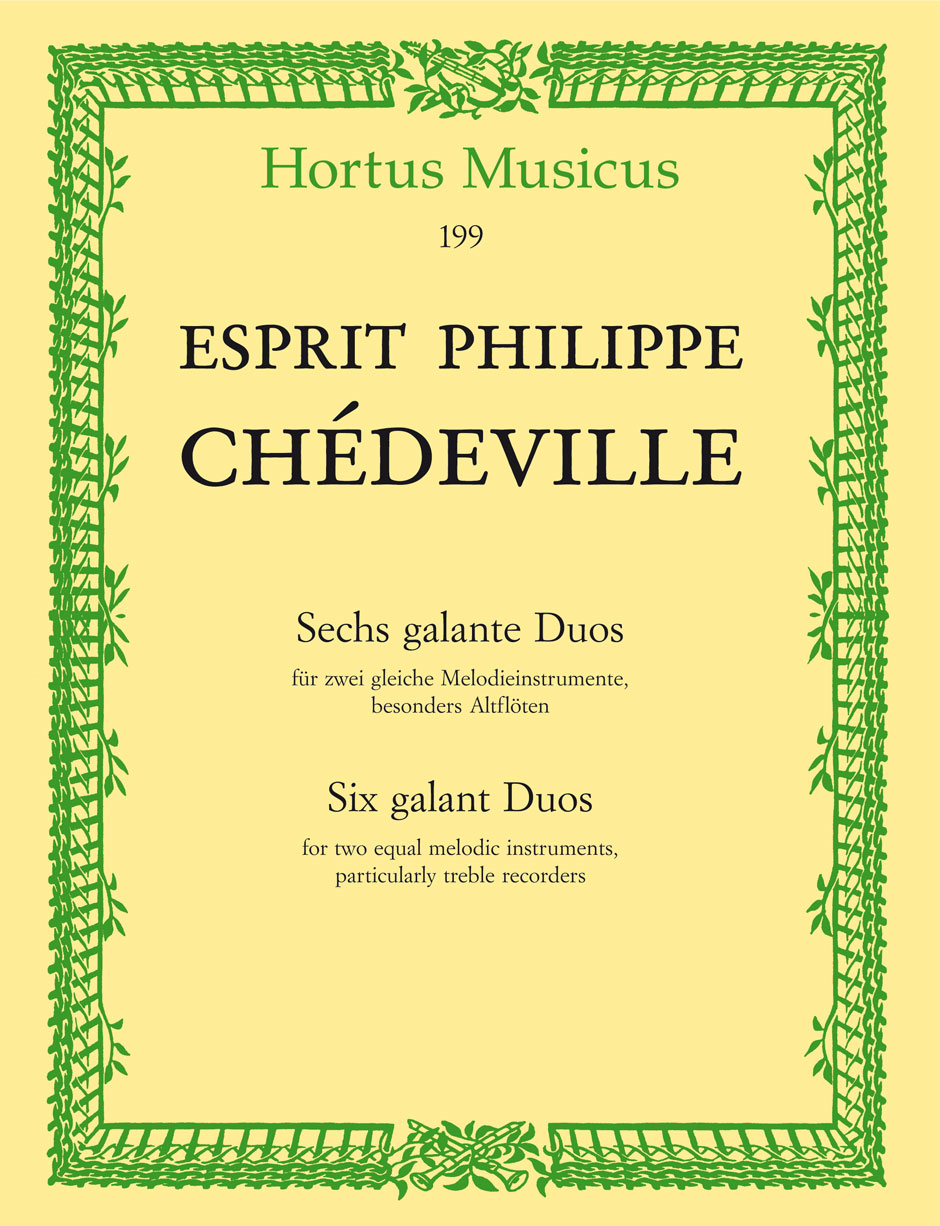 Front Cover Image Sechs galante Duos für zwei gleiche Melodieinstrumente, besonders Altflöten