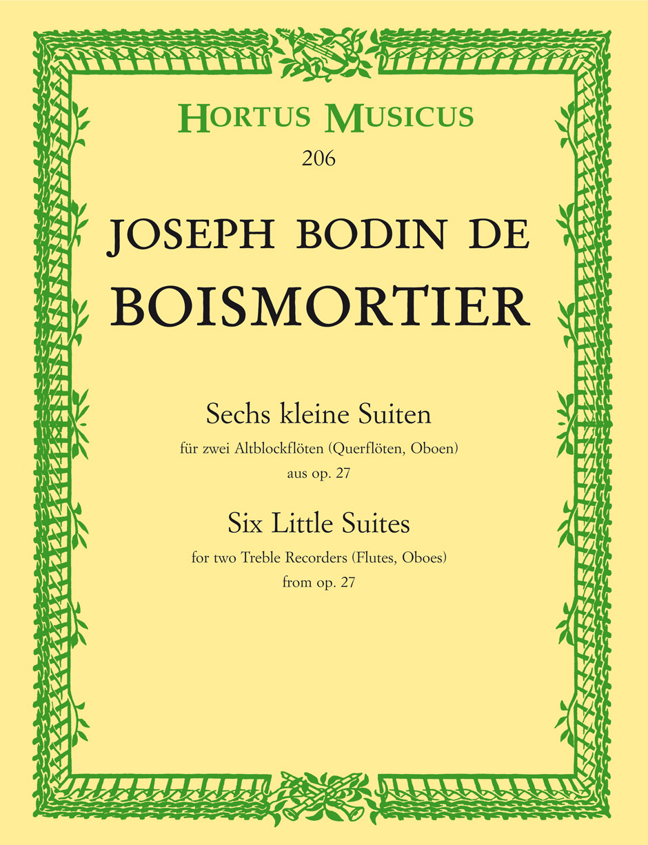 Front Cover Image Sechs kleine Suiten für zwei Altblockflöten (Querflöten, Oboen)