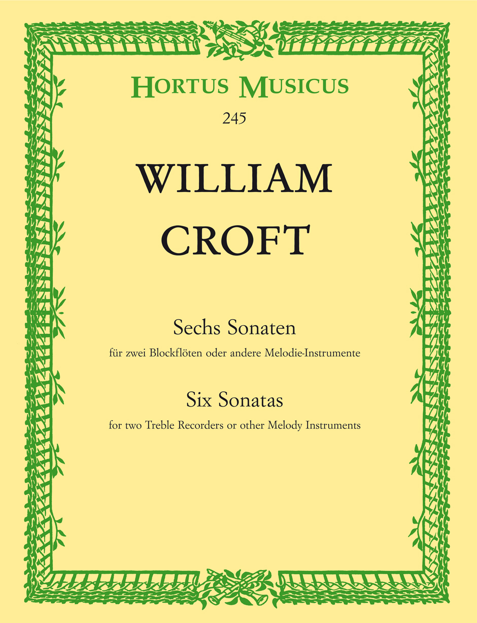Front Cover Image Sechs Sonaten für zwei Altblockflöten oder andere Melodie-Instrumente